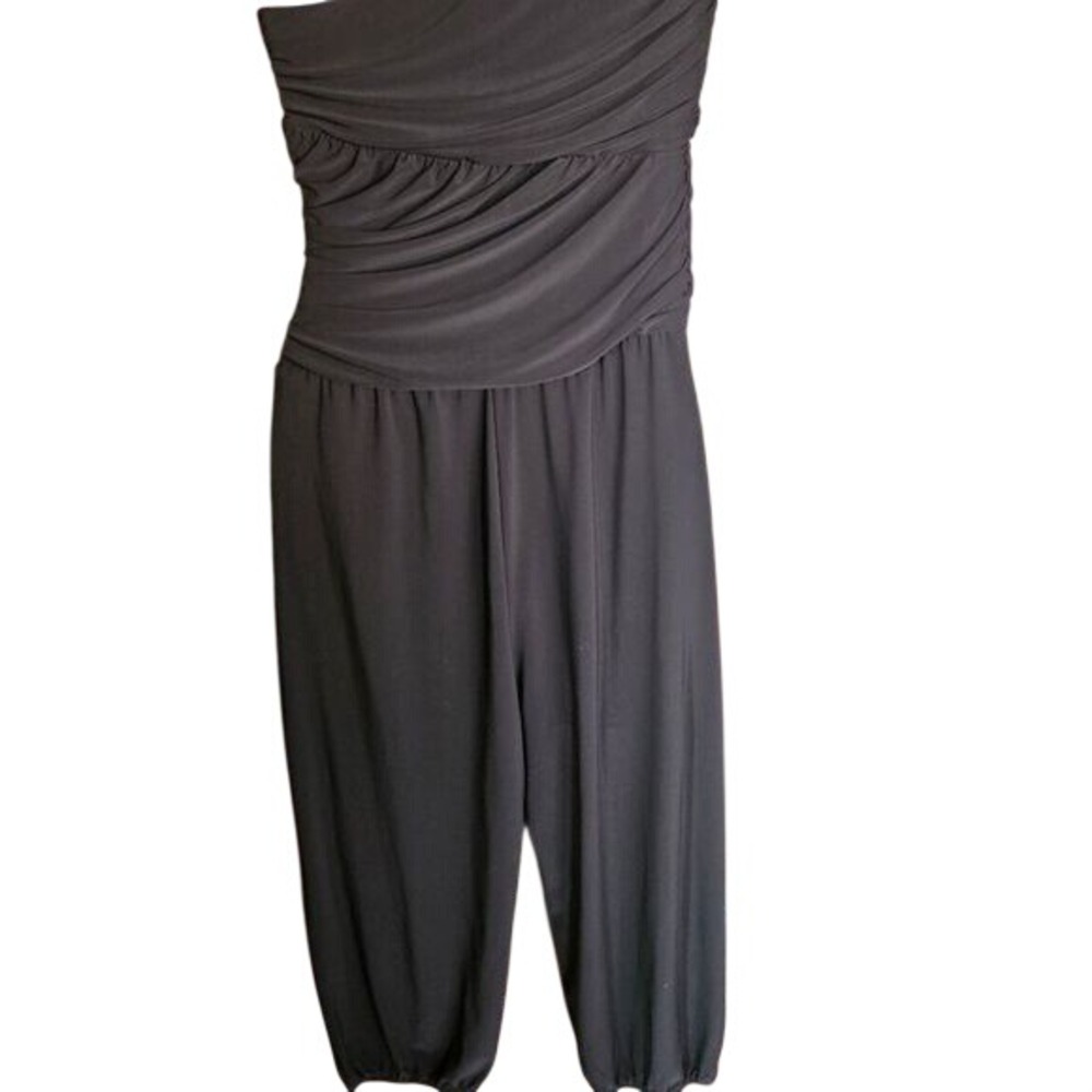 GUESS Strapless Black Sheath Jumpsuit Women's Classic Cocktail One-Piece Large